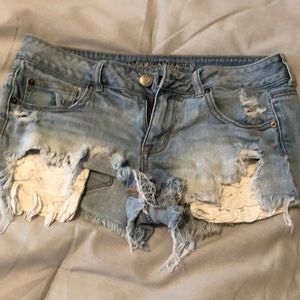 American Eagle distressed shorts